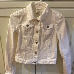 Loft white denim jacket